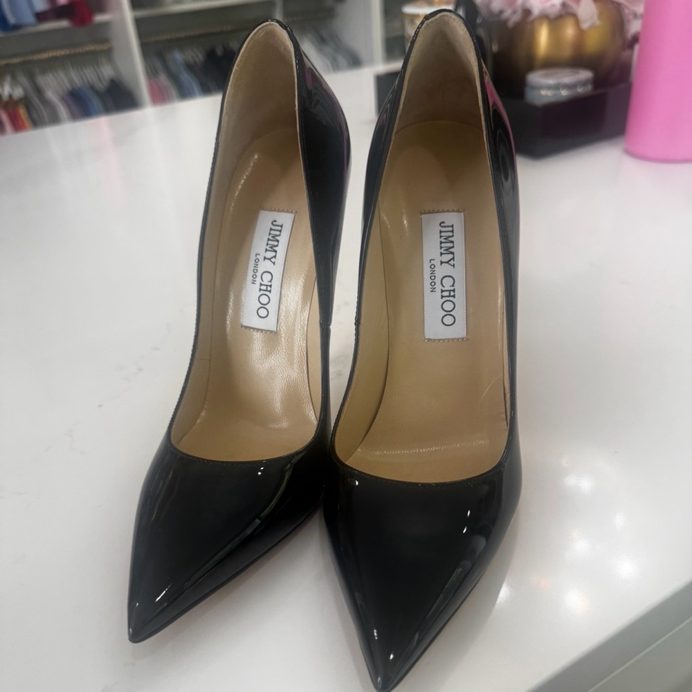 ✨ Jimmy Choo Black Patent Leather Pumps | Size 38 ✨